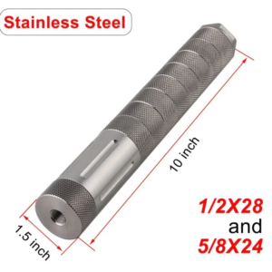 7.8" Titanium Solvent Trap Fuel Filter – 1.5" OD, 1.375x24, 1/2x28 + 5/8x24
