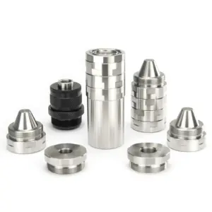 7"L 1.5"OD Dodecagonal Stainless Steel Modular Solvent Trap 5/8×24+1/2×28 1.375×24 MST+ 13.5x1LH,1/2×28,9/16×24,.578×28 Booster