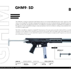 B&T GHM9-SD GEN 3 Pistol With RBS Suppressor