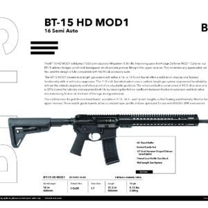 B&T BT-15 HD MOD1 16” Semi Auto 5.56 Rifle