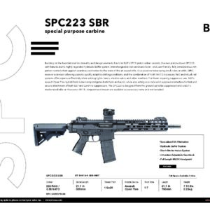 B&T SBR SPC223 SBR 12.1” barrel – Cal. .223 Rem./5.56x45mm BT-500290-SBR-US