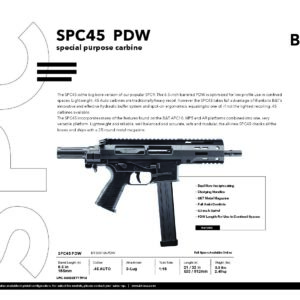 B&T SPC45 PDW with 6.5″ Tri-Lug Barrel and Short handgaurd- K model – BT-500168-PDW