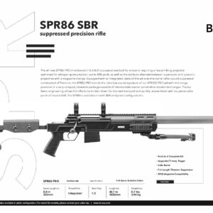 B&T SPR86 Pro SBR, Integrally Suppressed Precision Rifle – SPR 86 BT-SPR86-SBR