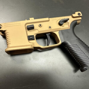 B&T Aluminum Billet Machined Lower Trigger Group for APC9 / GHM9 / SPC9 – Anodized Tan