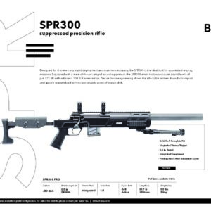 B&T SPR300 PRO SBR, Integrally Suppressed Sniper Rifle , New Gen with updates.