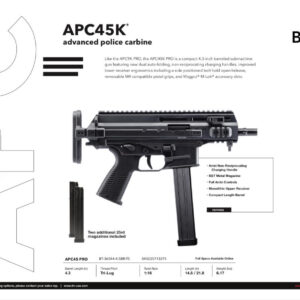 B&T APC45K Pro SBR model APC45 K + 3 MAGS Bundle