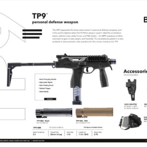 B&T TP9 SBR Black personal defense weapon