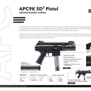 B&T APC9K-SD Pistol Integrally Suppressed- Modular Military Contract Submission APC9K SD2